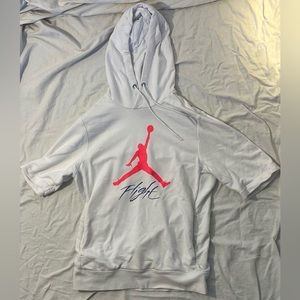 Short Sleeve Hoodie | White, Medium, Jordan